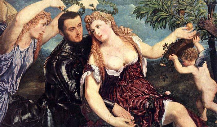 Paris Bordone Allegory with Lovers oil painting picture